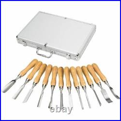 12 Piece Professional HSS High Speed Wood Carving Chisel Tool Set Kit
