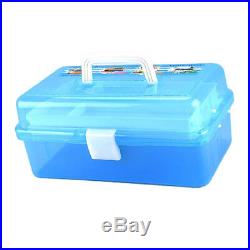12 inch Translucent Carrying Case Art/Craft Supply Toolbox Storage Container