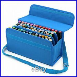 160 Color Markers Carrying Case Pens Copic Holder Sketch Prismacolor Touch New