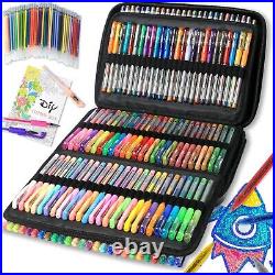 160 Color Premium Gel Pens 320 Pack with Carry Case for Versatile Creativity