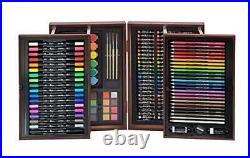 168 Piece Deluxe Art and Doodle Set in an Expandable Wood Carrying Case