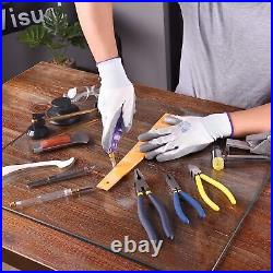 16Pcs Stained Glass Tool Set Pliers Square Hammer Fid Carrying Case for Beginner
