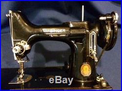 1951 Vintage Singer Featherweight Model 221 Sewing Machine with Bobbin Carry Case