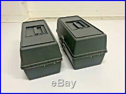 2 Ekco Woodstream Tackle Box Lot plastic carrying Case tote storage craft supply