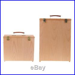 2x Wood Oil Paintings Carrier Carrying Case Box for Storage Canvas Board