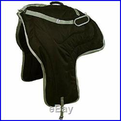 3 Layer Tack Storage Padded Western Horse Saddle Carry Bag Case, Black Sports