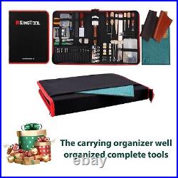 386 pcs Advanced Leather Sewing Tools and Supplies with Carrying Organizer Cu