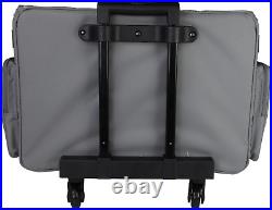 4 Wheels Collapsible Deluxe Sewing Machine Storage Case, Black Rolling Trolley