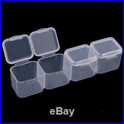 5 Pieces 28 Slots Transparent Plastic Storage Box Rhinestone Case Organizer