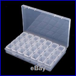 5Pcs 28 Slots Multi-Use Transparent Plastic Storage Box Case Organizer