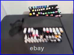 75 Copic Sketch Artist Marker Dual Tip Pens Prismacolor 7 With 2 Carrying Case