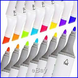 80 Colours Dual Tips Art Sketch Twin Marker Pens Highlighters with Carrying Case