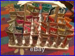 80 Used Tubes Artex Roll-On Fabric Paint With Carrying Case Pre-owned