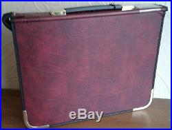 A1 A2 + A4 Art Portfolio Folders Executive Carry Cases in Mahogany Muave & Gold
