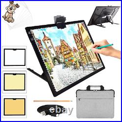 A3 LED Light Pad with Carry Bag, TOHETO Wireless Rechargeable Light Board Wit