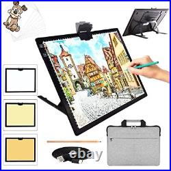 A3 LED Light Pad with Carry Bag, Wireless Rechargeable A3 with Bag (Black)