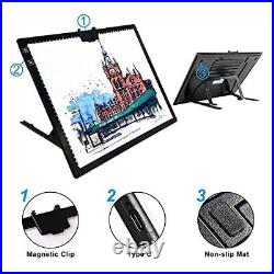 A3 LED Light Pad with Carry Bag, Wireless Rechargeable A3 with Bag (Black)