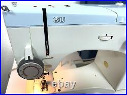 AS IS Elna SU 62C Free Arm Sewing Machine with carrying case & extras