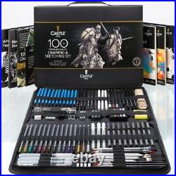 All-Inclusive 100-Piece Art Supply Set with Skill-Building Guide for Artists