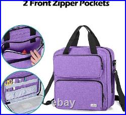 All-in-One Embroidery Kit with Multi-Pocket Storage and Carrying Case in Purple