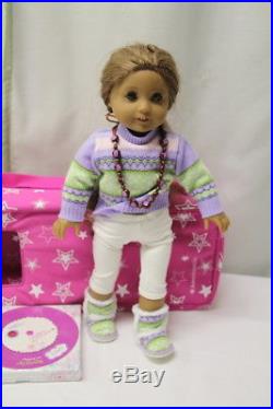 American Girl Truly Me Doll Brown Hair Hazel Eyes With Pink Carry Case, Art Craft