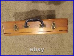 Antique Grumbacher 256 Artist Wooden Travel Case With Pallette And Pallete Knife