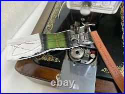 Antique Original Singer 99k Cast Iron Hand Crank Sewing Machine & Carry Case