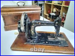 Antique Sewing Machine RARE Clemens Muller STELLA in Stunning Carry Case AF