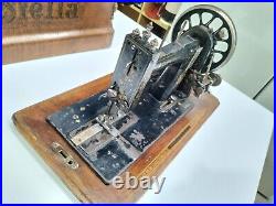 Antique Sewing Machine RARE Clemens Muller STELLA in Stunning Carry Case AF