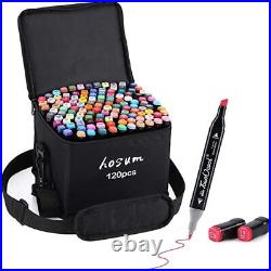 Aokas Marker 100 Color Comic Watercolor pen With Carrying case Husmo 2 type Ribu