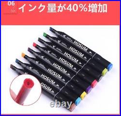 Aokas Marker 100 Color Comic Watercolor pen With Carrying case Husmo 2 type Ribu
