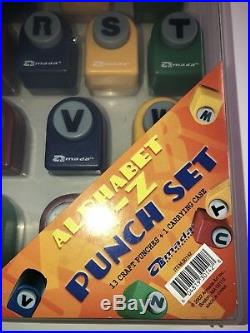 Armada 13 Craft Punches & Carrying Case Alphabet N -Z Crafting, Scrapbooking