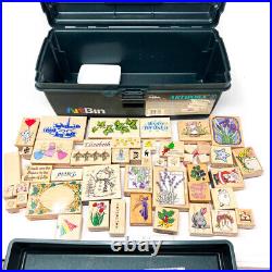 Artbin Artworx 2 Storage Box Carrying Case, Made in USA, with 50+ Rubber Stamps