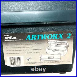 Artbin Artworx 2 Storage Box Carrying Case, Made in USA, with 50+ Rubber Stamps