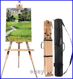 Artisan's Choice Solid Beech Wood Tripod Field Painting Easel with Carrying Case