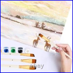 Artist Paint Brush Set 15pcs Includes Pop-up Carrying Case Paint by Numbers