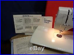 BERNINA 830 RECORD FREE ARM SEWING MACHINE with CARRY CASE NEEDS TIMING ADJUSTMENT