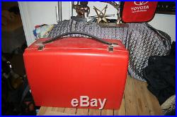 BERNINA 830 Red Hard Sewing Machine Storage Carrying Case VINTAGE Exc Used Cond