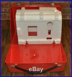 BERNINA RECORD 830 Sewing Machine Red Carry Case withStyrofoam Inserts ONLY
