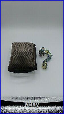 Beautiful Hand Crafted Tobacco Pipe + Carrying Case smoking pipe multicolor