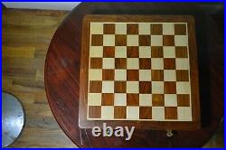 Beautiful Hand Crafted Wooden Chess Board Box with Pieces and Carrying Case