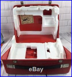 Bernina 807 Minimatic Sewing Machine Red Carrying Case w Inserts for quellomoon