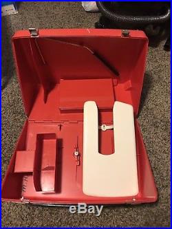 Bernina 830 Record Sewing Machine RED Carrying CASE -Sturdy Shows Surface Wear