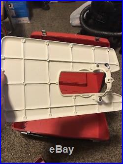 Bernina 830 Record Sewing Machine RED Carrying CASE -Sturdy Shows Surface Wear