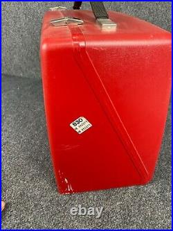 Bernina 830 Red Carrying CASE + Styrofoam 807 810 Sewing MACHINE CASE. CLEAN