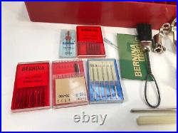 Bernina 830 Red Record Accessories Box Case W Presser Feet, Tools & Good Stuff