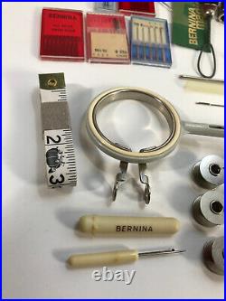 Bernina 830 Red Record Accessories Box Case W Presser Feet, Tools & Good Stuff