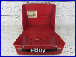 Bernina 830 Red Sewing Machine CASE ONLY Hinged Cover Carrying Portable Original