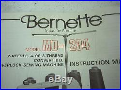 Bernina Bernette 234 Serger / Overlocker Working / Complete with Carry Case