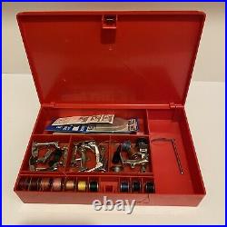 Bernina Record Accessories Red Box Case 8 Foot Attachments & Bobbins & Tools